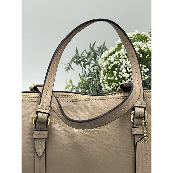 Coach F50430 Authenticated Bennett Mini Satchel,‎ Beige Sand Top Handle Bag - Picture 3 of 15